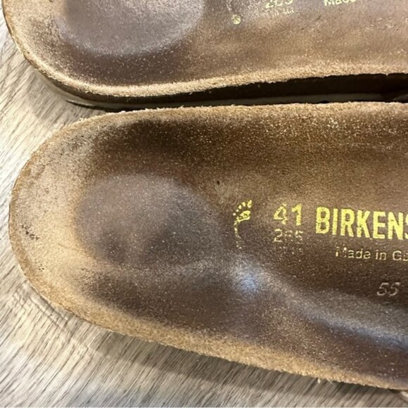 BIRKENSTOCK Madrid Birko-Flor Shiny Snake Print Cork Sandals Size 41 - Picture 6 of 7